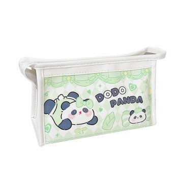 BOBO family cartoon pencil bag student cute stationery bag large capacity stationery storage bag panda pencil bag pencil case