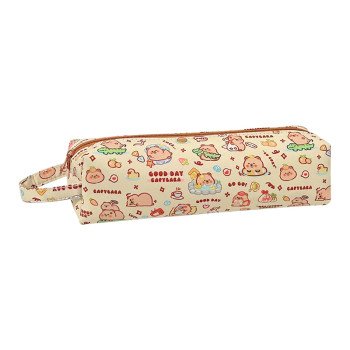 Cute Capybara Stationery Bag Student Pencil Box Cross-Border Cartoon Large Capacity Stationery Storage Bag