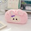 Original cartoon plush pencil bag cute student large capacity stationery bag ins stationery box portable pencil storage bag