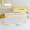 Simple mesh pencil bag student large-capacity transparent pencil case Japanese examination pencil bag stationery bag multi-layer pencil box