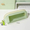 Simple green window pencil bag transparent triangle three-dimensional stationery bag student large capacity stationery box girl pencil box