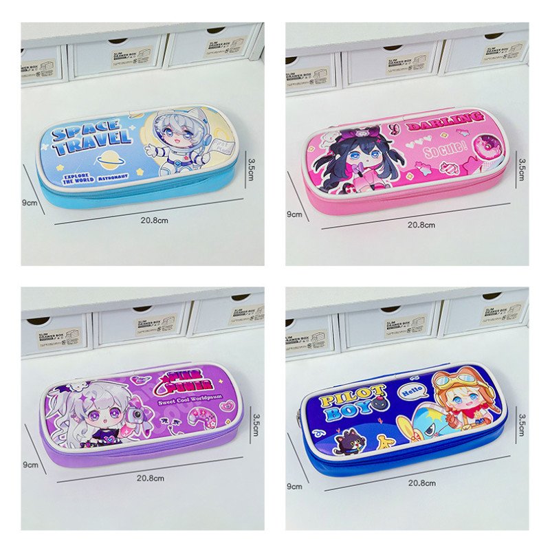 Cartoon stationery bag for primary school students cartoon pencil bag cute student large capacity stationery storage bag creative 
stationery box