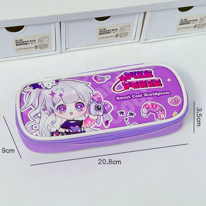 Cartoon stationery bag for primary school students cartoon pencil bag cute student large capacity stationery storage bag creative 
stationery box