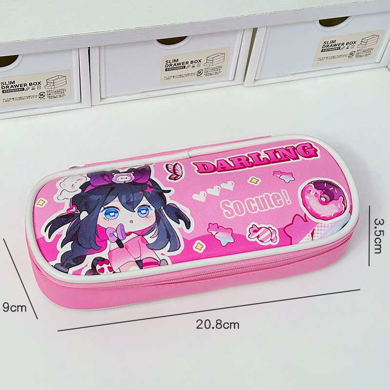 Cartoon stationery bag for primary school students cartoon pencil bag cute student large capacity stationery storage bag creative 
stationery box