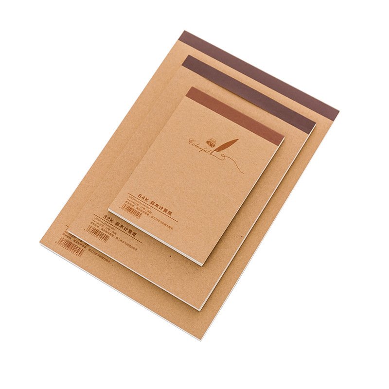 Senmu office kraft paper note pad creative stationery blank page easy to tear draft paper casual graffiti draft pad