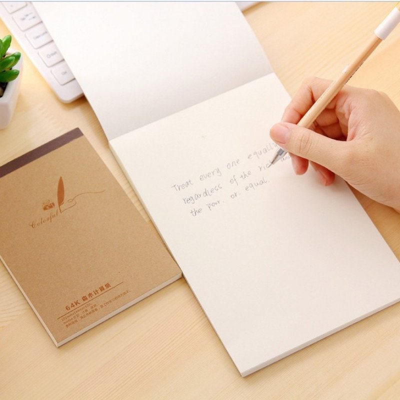Senmu office kraft paper note pad creative stationery blank page easy to tear draft paper casual graffiti draft pad