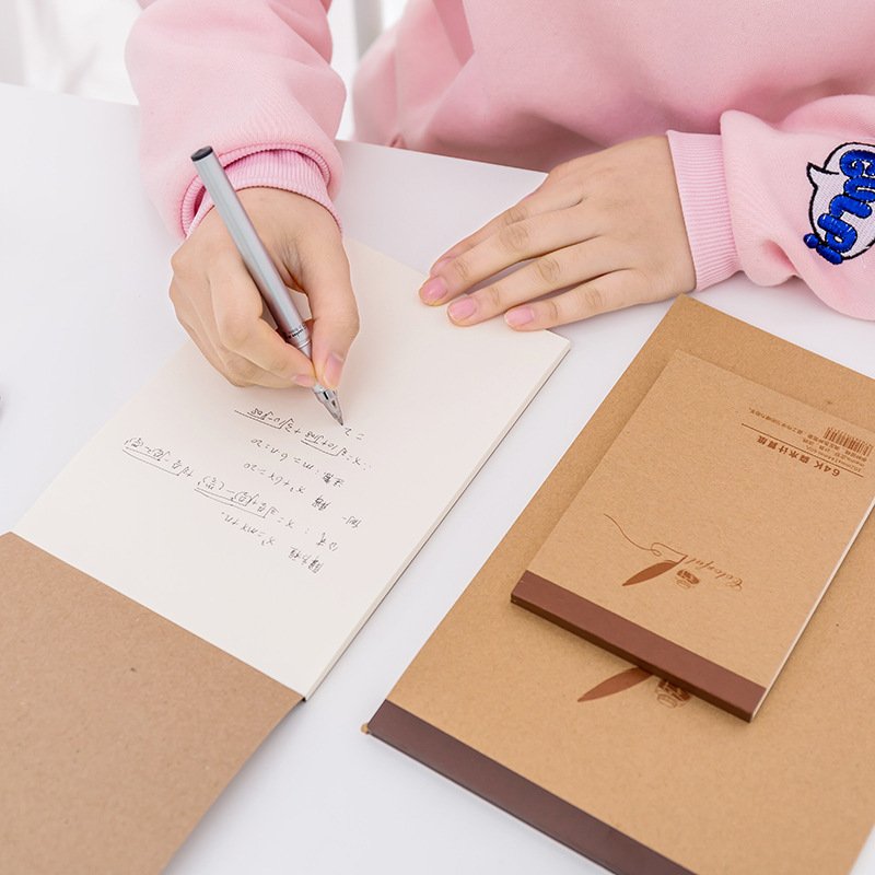 Senmu office kraft paper note pad creative stationery blank page easy to tear draft paper casual graffiti draft pad