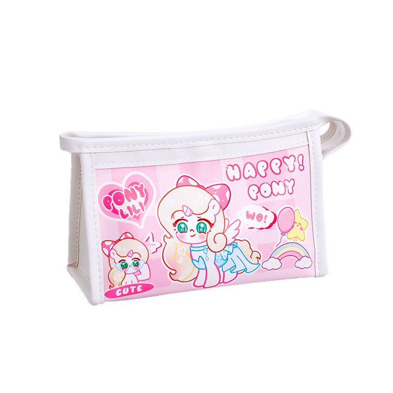 Little Pony Pencil Bag Cartoon Large Capacity Stationery Bag Student Stationery Storage Bag Elementary School Pencil Bag Pen Box