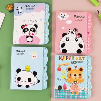 Cartoon code book for children, girly heart, cute diary with lock, student creative stationery wholesale notebook