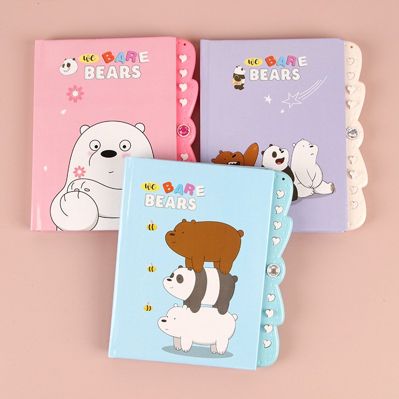 Cartoon code book for children, girly heart, cute diary with lock, student creative stationery wholesale notebook