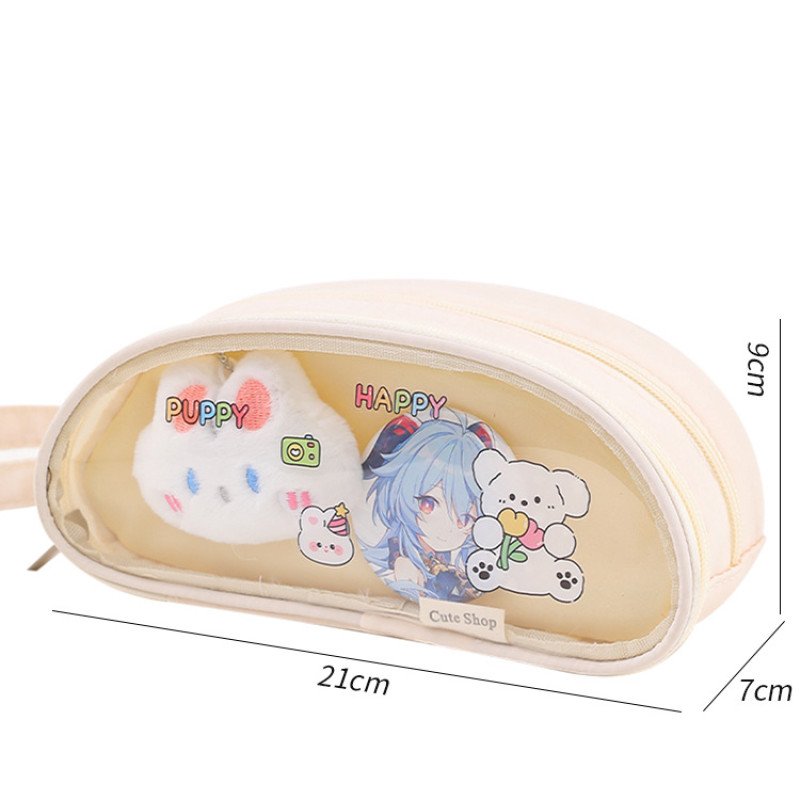 Large-capacity pencil bag two-dimensional diy pain bag for middle school students creative pencil bag classification storage bag