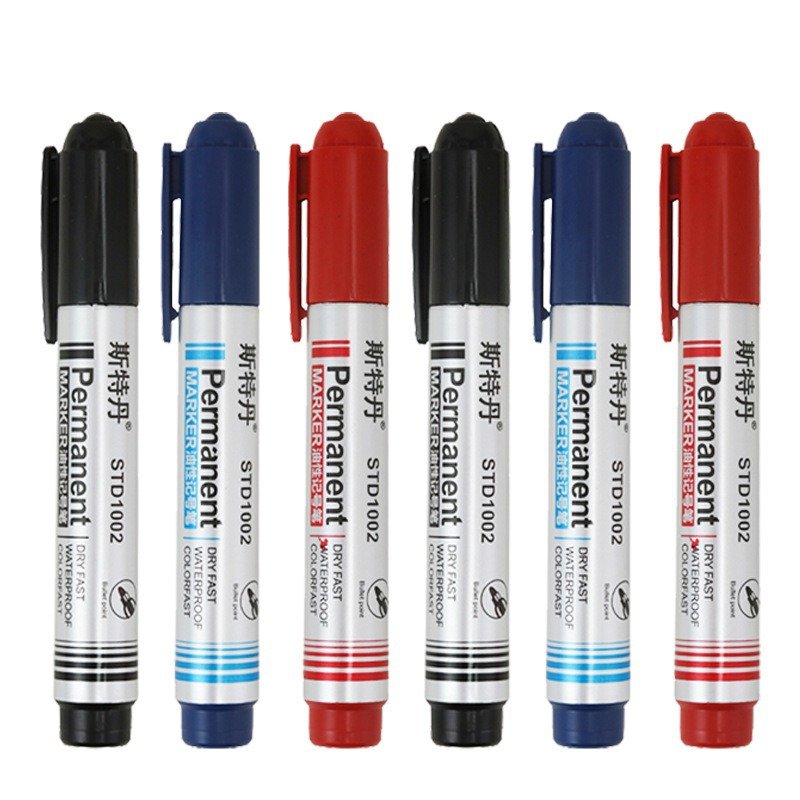 Stanton oil-based marker custom-made black large-capacity waterproof quick-drying thick marker pen office stationery