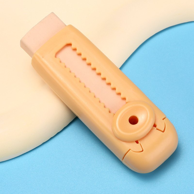 Cartoon push-pull eraser student colorful clean less crumbs replaceable core eraser set children's stationery