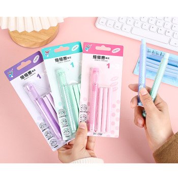 New push-button eraser set, traceless student replaceable retractable eraser, student gift stationery