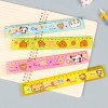 Student cartoon ruler stationery supplies children's high-looking 20cm plastic ruler with wavy line drawing