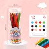 Children's non-dirty hand plastic crayon 12/24/36 color tube painting graffiti color pen oil pastel stationery