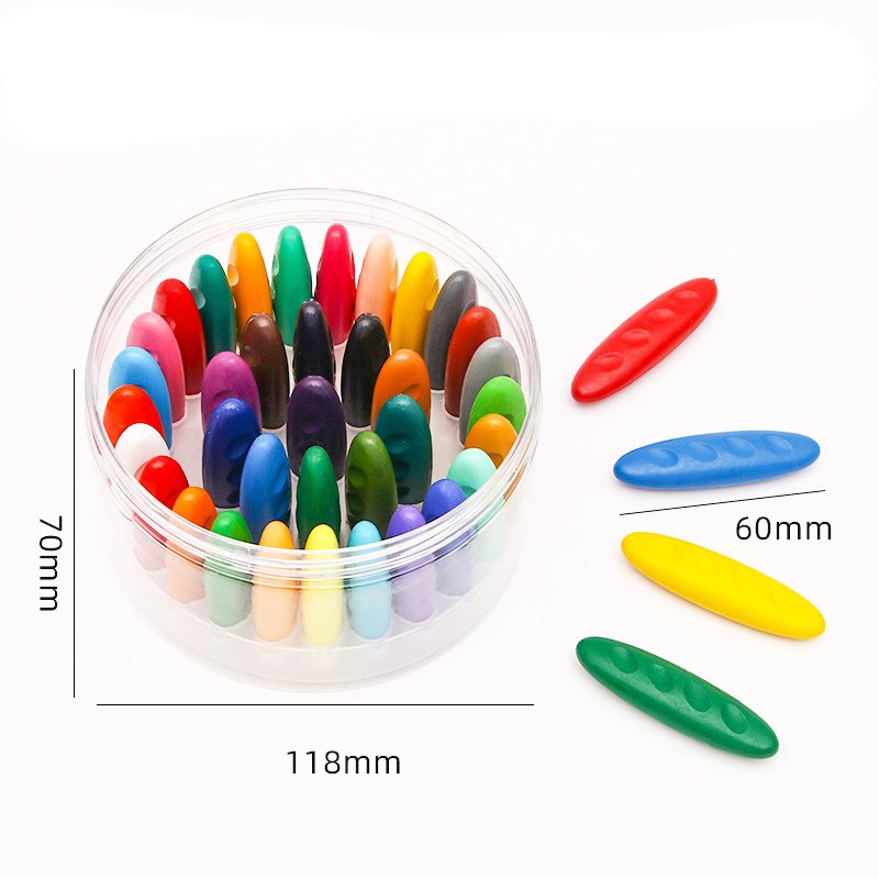 Children's colorful plastic crayons do not dirty hands 12/24/36 color primary school students painting graffiti oil pastels boxed crayons