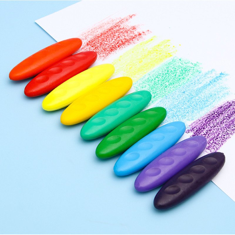 Children's colorful plastic crayons do not dirty hands 12/24/36 color primary school students painting graffiti oil pastels boxed crayons