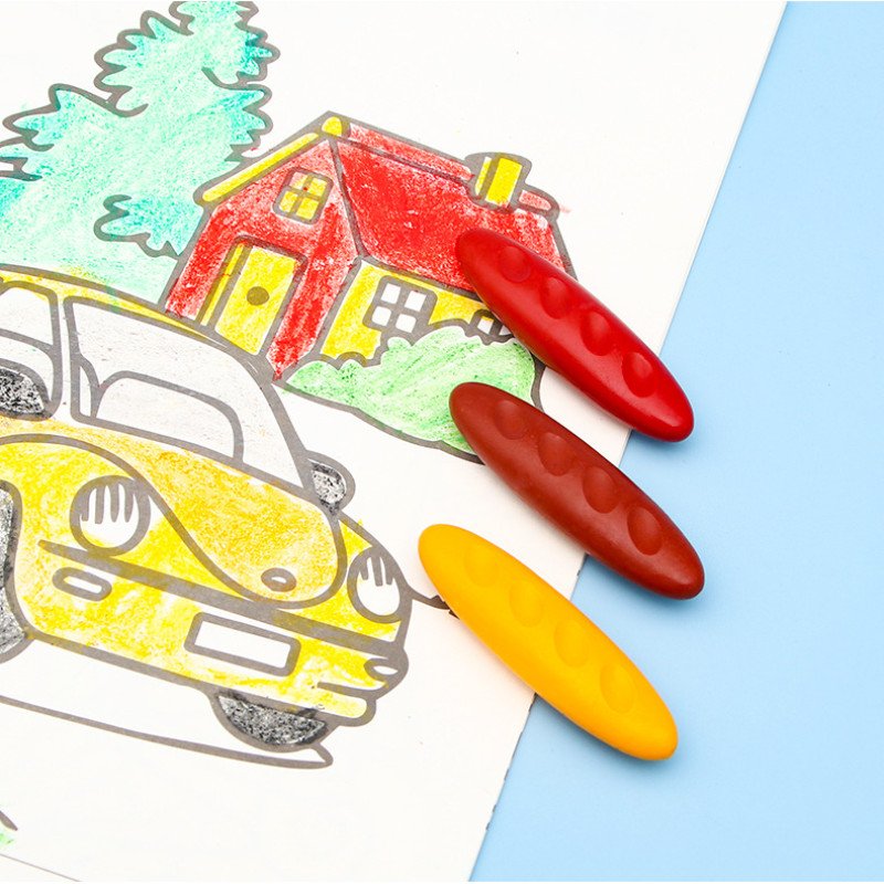 Children's colorful plastic crayons do not dirty hands 12/24/36 color primary school students painting graffiti oil pastels boxed crayons