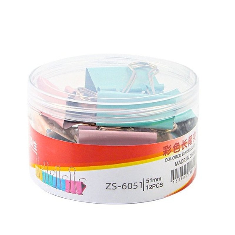 Morandi color long tail clip metal bill information clip stationery test paper iron clip dovetail clip office supplies