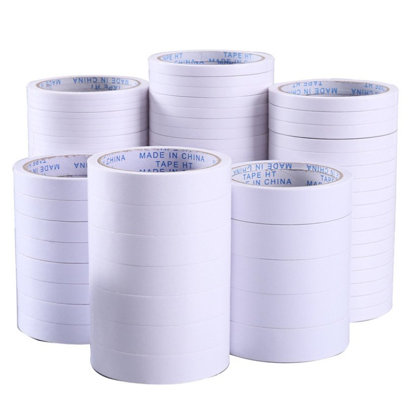 Office supplies double-sided tape strong adhesive ultra-thin double-sided tape packaging sealing two-sided tape 12 meters stationery tape wholesale
