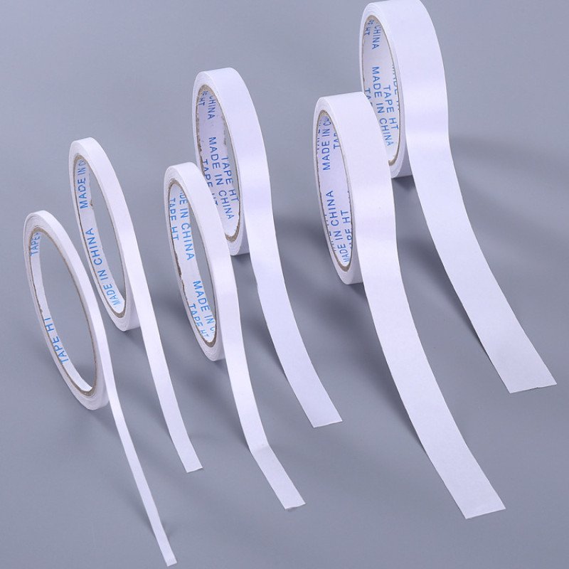 Office supplies double-sided tape strong adhesive ultra-thin double-sided tape packaging sealing two-sided tape 12 meters stationery tape wholesale