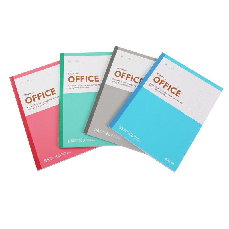 Office stationery B5 notebook color large soft surface copy meeting minutes thick notebook student lined book soft copy
