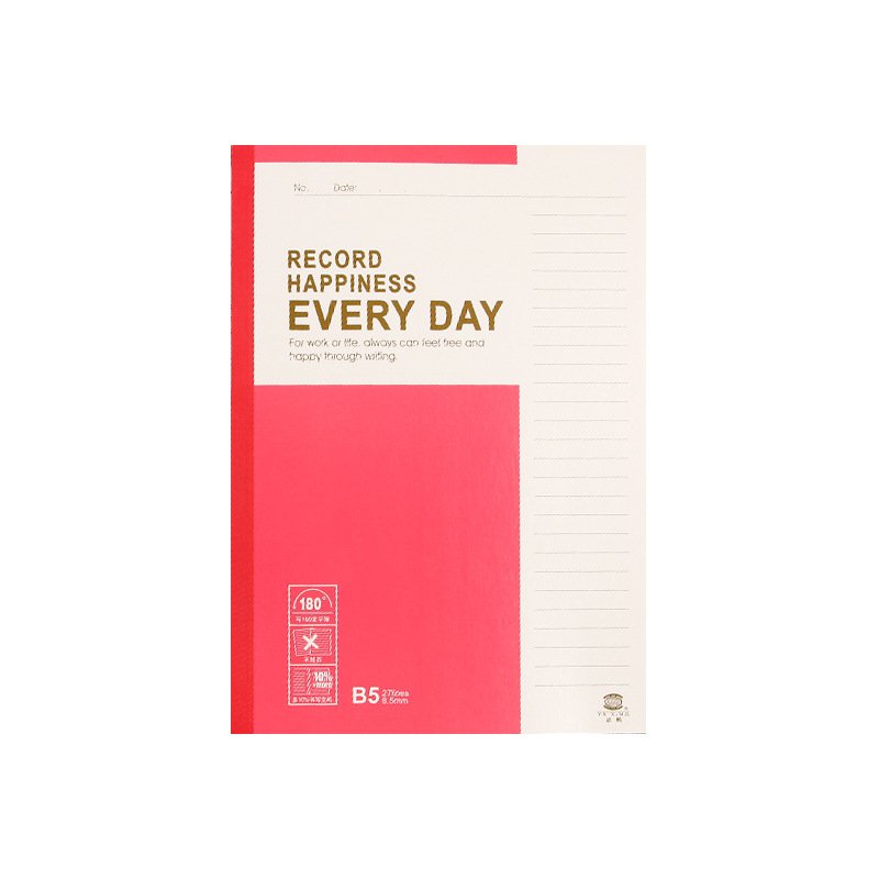 Office stationery B5 notebook color large soft surface copy meeting minutes thick notebook student lined book soft copy