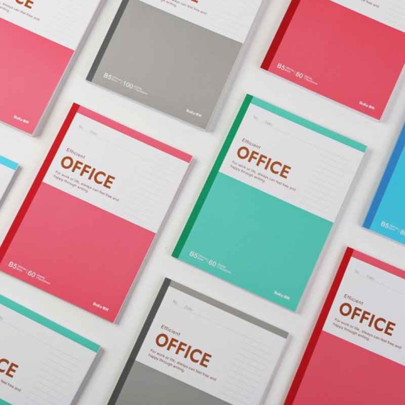 Office stationery B5 notebook color large soft surface copy meeting minutes thick notebook student lined book soft copy
