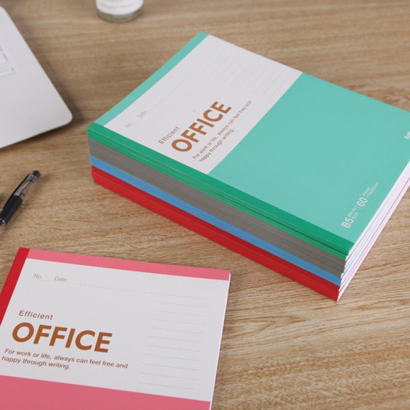 Office stationery B5 notebook color large soft surface copy meeting minutes thick notebook student lined book soft copy
