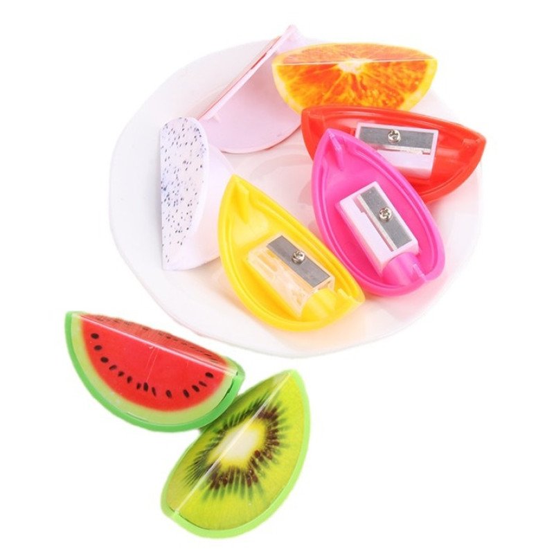 Creative primary school student stationery pencil sharpener wholesale cute fruit shape single hole pencil sharpener manual pencil sharpener