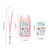 Cute silicone card holder for students, cartoon bus meal card protective cover, high-looking lanyard, transparent campus card wholesale