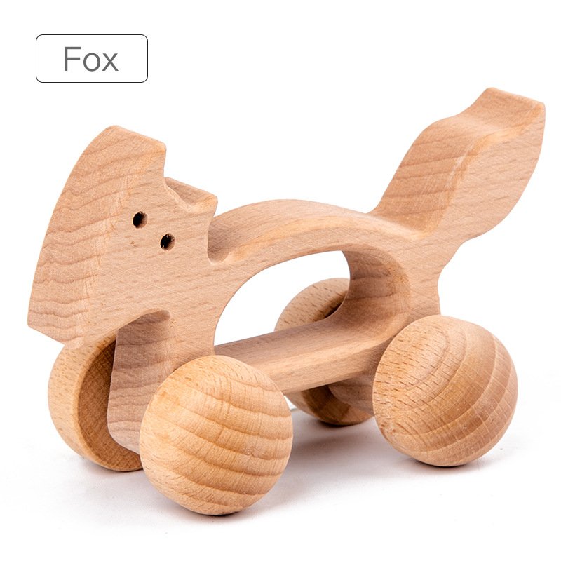 Soothing baby animal log inertia cartoon stroller animal cute shape hand held car educational toy