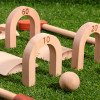 Children's wooden simulation golf set toy croquet sports indoor sports fitness parent-child interactive game