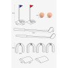 Children's wooden simulation golf set toy croquet sports indoor sports fitness parent-child interactive game