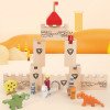Children's early education pocket castle creative three-dimensional building blocks logical thinking building model wooden toys