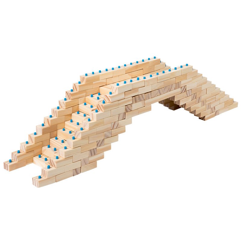 Wooden children's early education little construction master's ever-changing scenes to build creative assembly construction building blocks educational toys