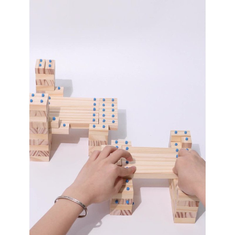 Wooden children's early education little construction master's ever-changing scenes to build creative assembly construction building blocks educational toys