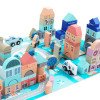 Wooden children's baby 133 barreled city building block toys boys and girls early education shape recognition wooden toys