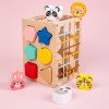 Young children's wooden Cesele shape animal matching color cognitive puzzle hand-eye coordination early education building block toys