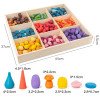 Rainbow building blocks rainbow color German foreign single solid wood motherland version educational toy Montessori building nine-square grid