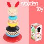 Little rabbit layer by layer to exercise fine motor concentration and tumbler Jenga baby set column toy 1-3 years old