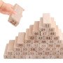 Children's 51-piece digital Jenga building blocks fun tabletop game pumping fun parent-child interactive early education toys