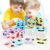 Face Changing Rubik's Cube Building Blocks You Cry and I Laugh Expression Matching Crazy Pairing Parent-Child Interactive Table Game for Kindergarten Children