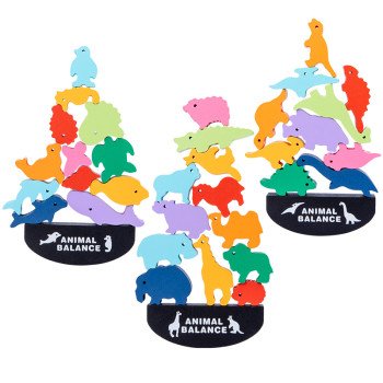 Animal balance building blocks kindergarten area corner teaching toys children's puzzle early education parent-child game toys wholesale