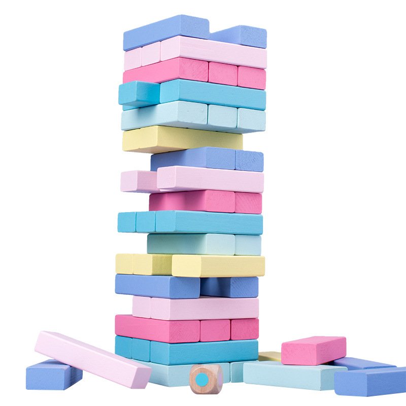 Jenga layer upon layer high push building block tower children's educational toy 4-6 years old parent-child building blocks