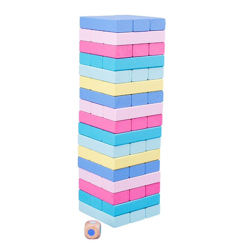 Jenga layer upon layer high push building block tower children's educational toy 4-6 years old parent-child building blocks
