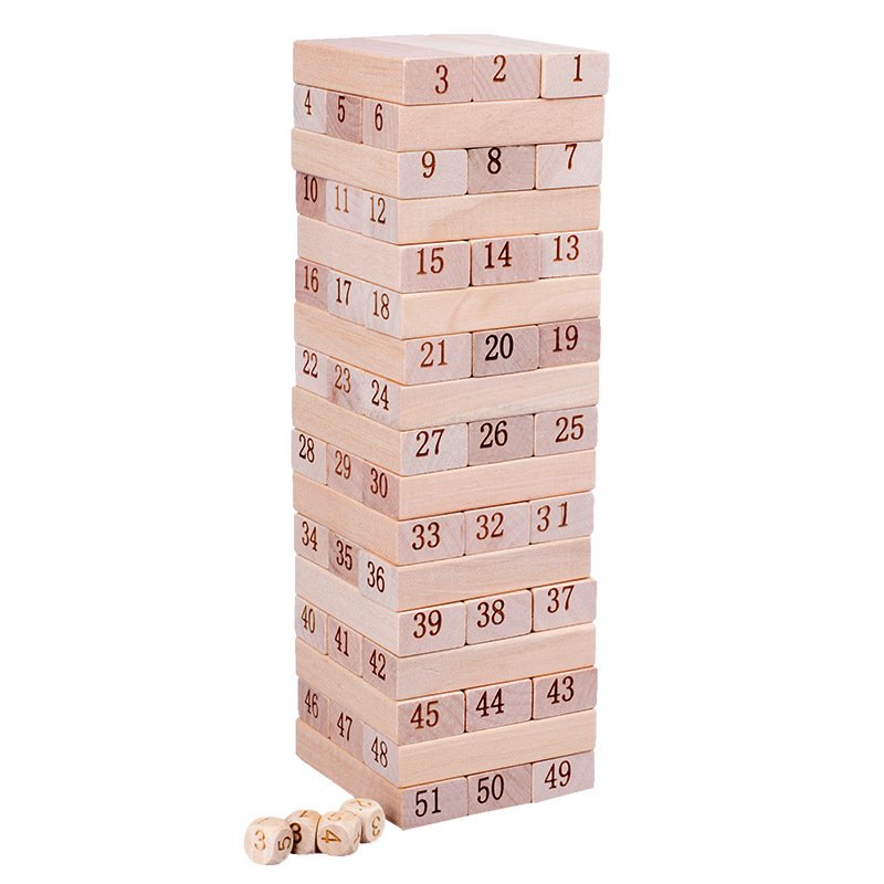Jenga layer upon layer high push building block tower children's educational toy 4-6 years old parent-child building blocks