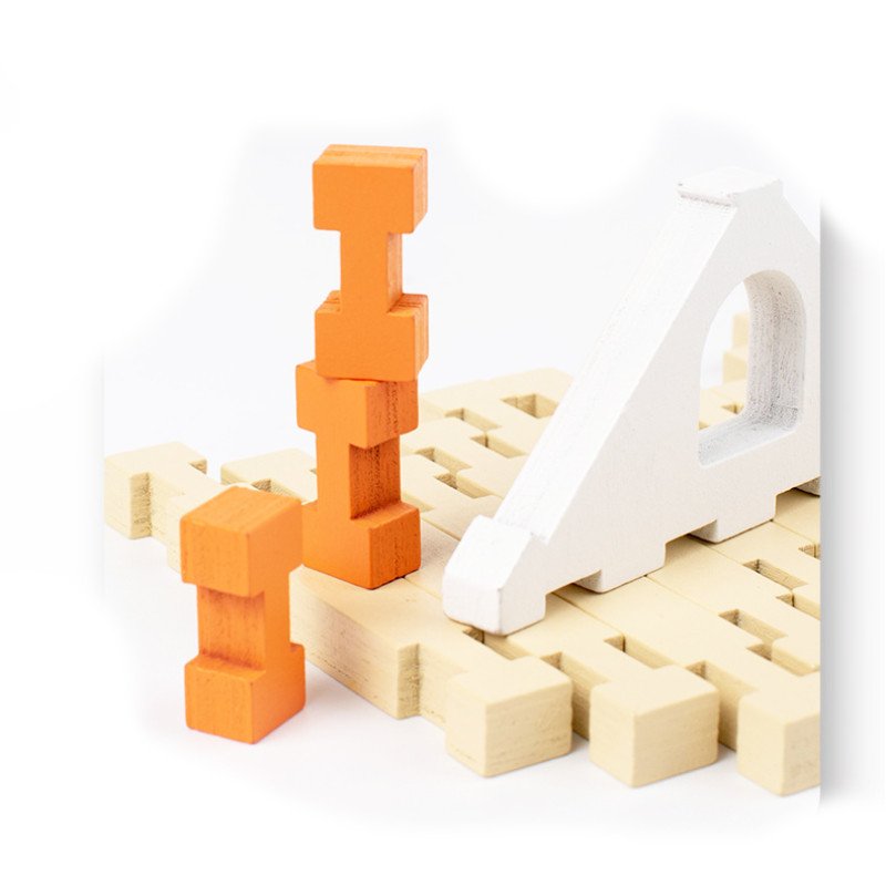 Mortise and tenon building blocks to build a little architect's house, assembling a cabin, children's educational toys, parent-child early education toys and gifts