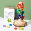 Rainbow building blocks, music tree, ring, ring, inserting building blocks, color classification matching, children's educational early education toys